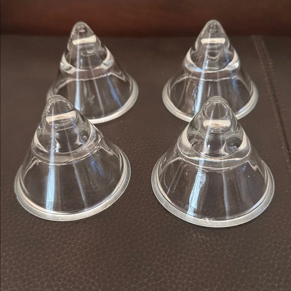 Votive or Tea Light Candle Holder w/4 Glass Cups on an Arched Metal Holder